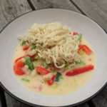Räkor med chili och sugarsnaps