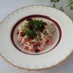 Pasta med kräftor och pepparrot