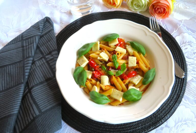 pasta med tomat mozzarella