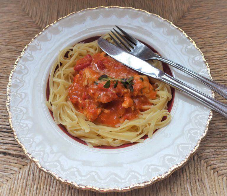 pasta och kyckling