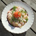 räkor med ärtröra