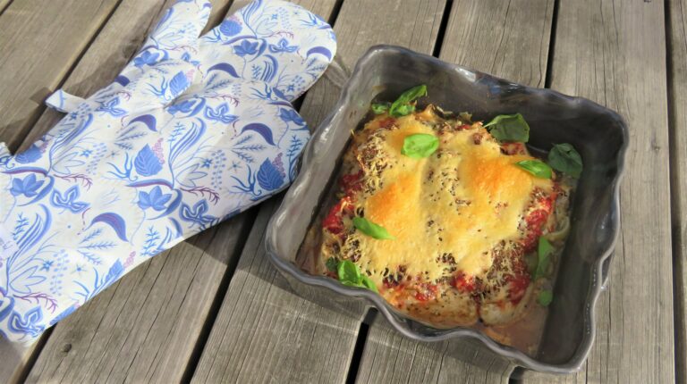 Kyckling med pizzatäcke