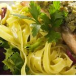 lax i ugn med pestotopping