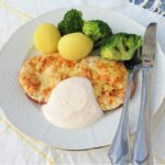 Gratinerad kassler med vitlök