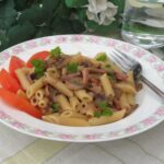 pasta med skinka och champinjoner l