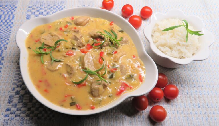 fläskfilegryta med dragon