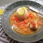 Karibisk fisk med kokossås