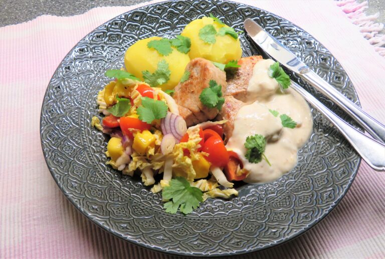 Fläskfilé med mangochutneysås