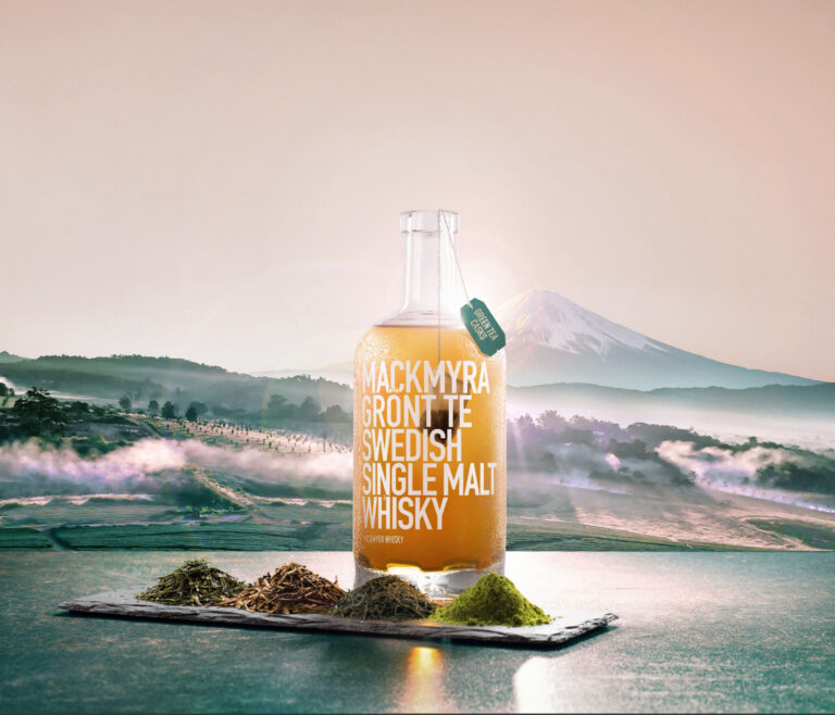 Aerial view shot from drone of green tea plantation, Top view ae