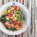 Couscous-sallad med nektarin och getost