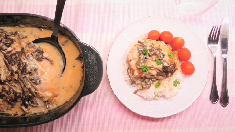 kyckling med svampsås