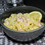 Citronpasta med räkor