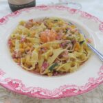 pasta med bacon och majs