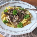 Lövbiffsgryta med rosépeppar