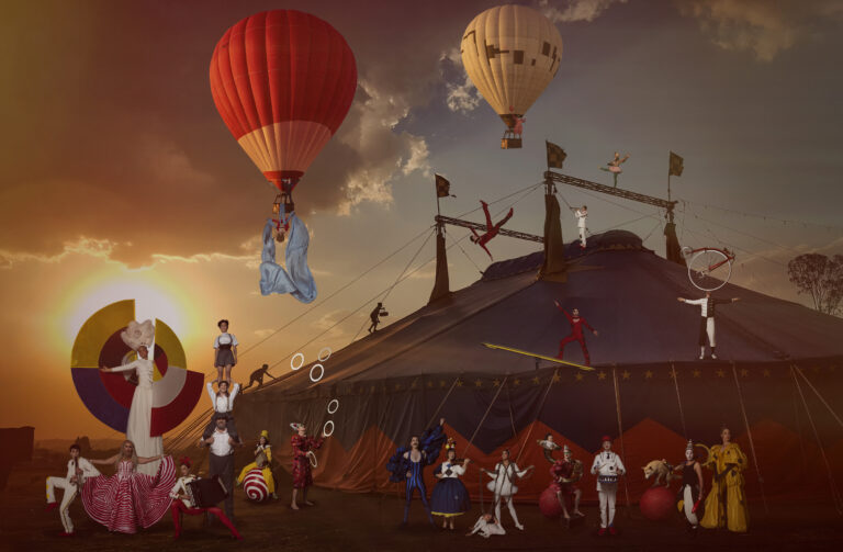 Circus,At,Sunset,-,Two,Boys,Climbing,A,Circus,Tent