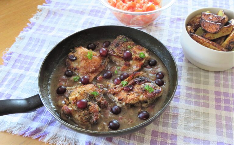 kyckling med vindruvor