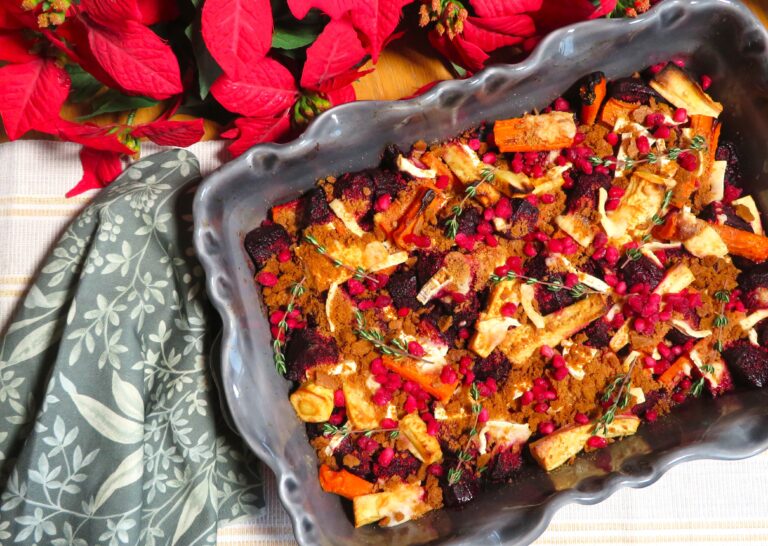 rotfruktsgratäng med chevre